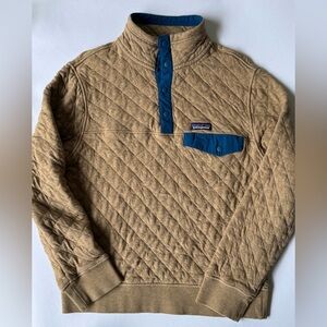 Patagonia Tan Organic Cotton Quilt Snap-T Pullover
